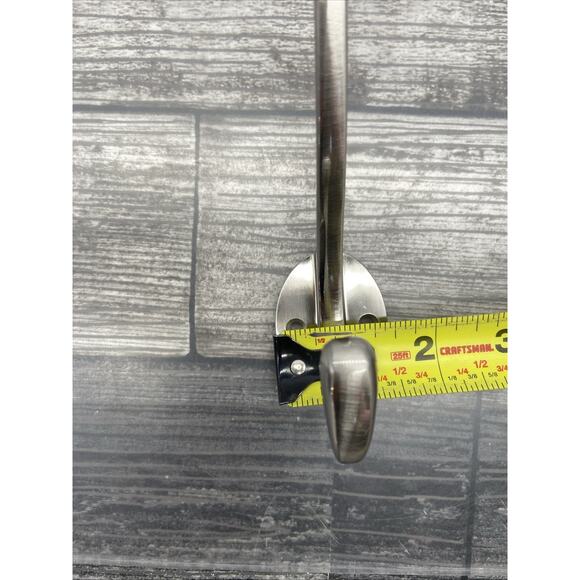 Brainerd 1-Hook 3.14" x 5.61" Satin Nickel Decorative Wall Hook Lot Of 4 - Picture 3 of 8